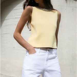 NWT | Zara - JEWEL PLAIN KNIT TOP | Size small